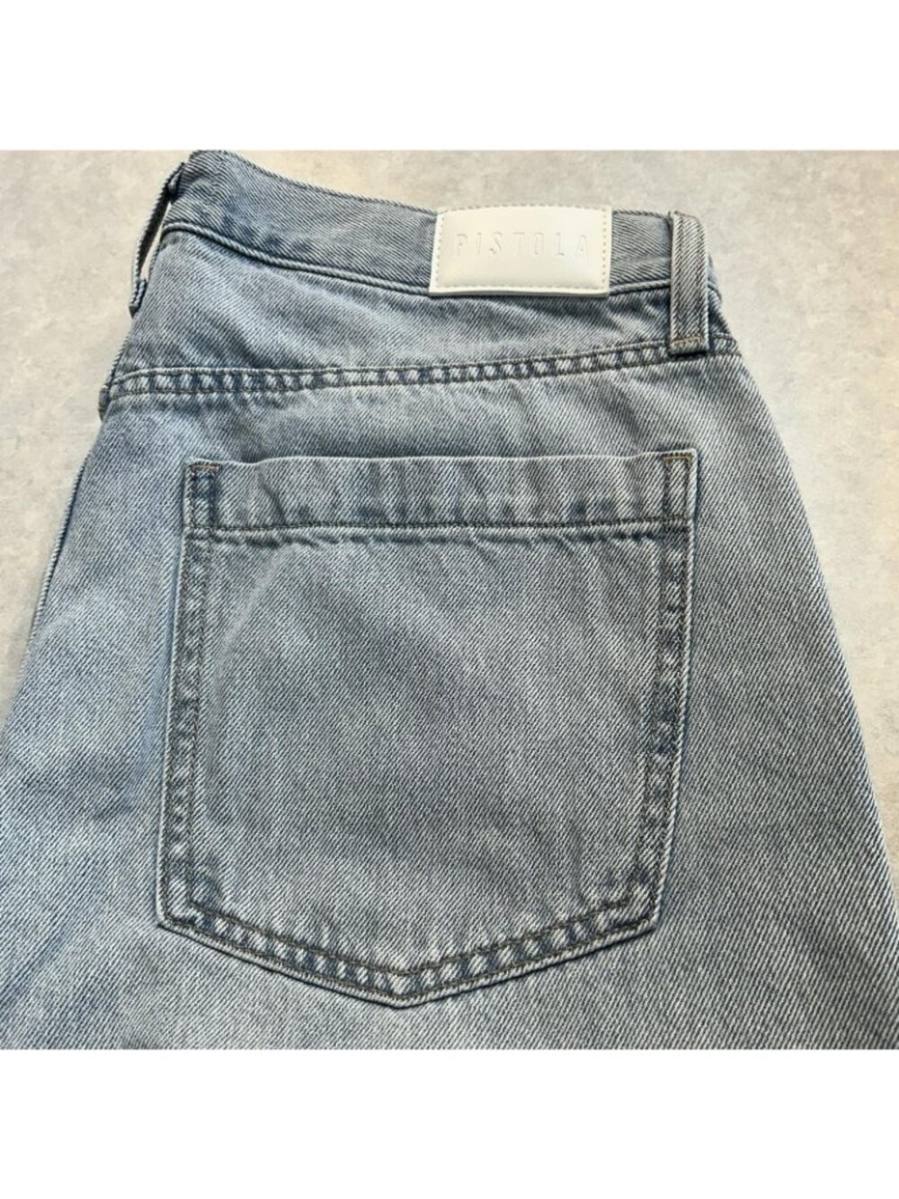 Pistola Jeans Women 29 Jadyn Low Slung Palazzo Chateau Blue Light Wash Wide Leg - Picture 3 of 13